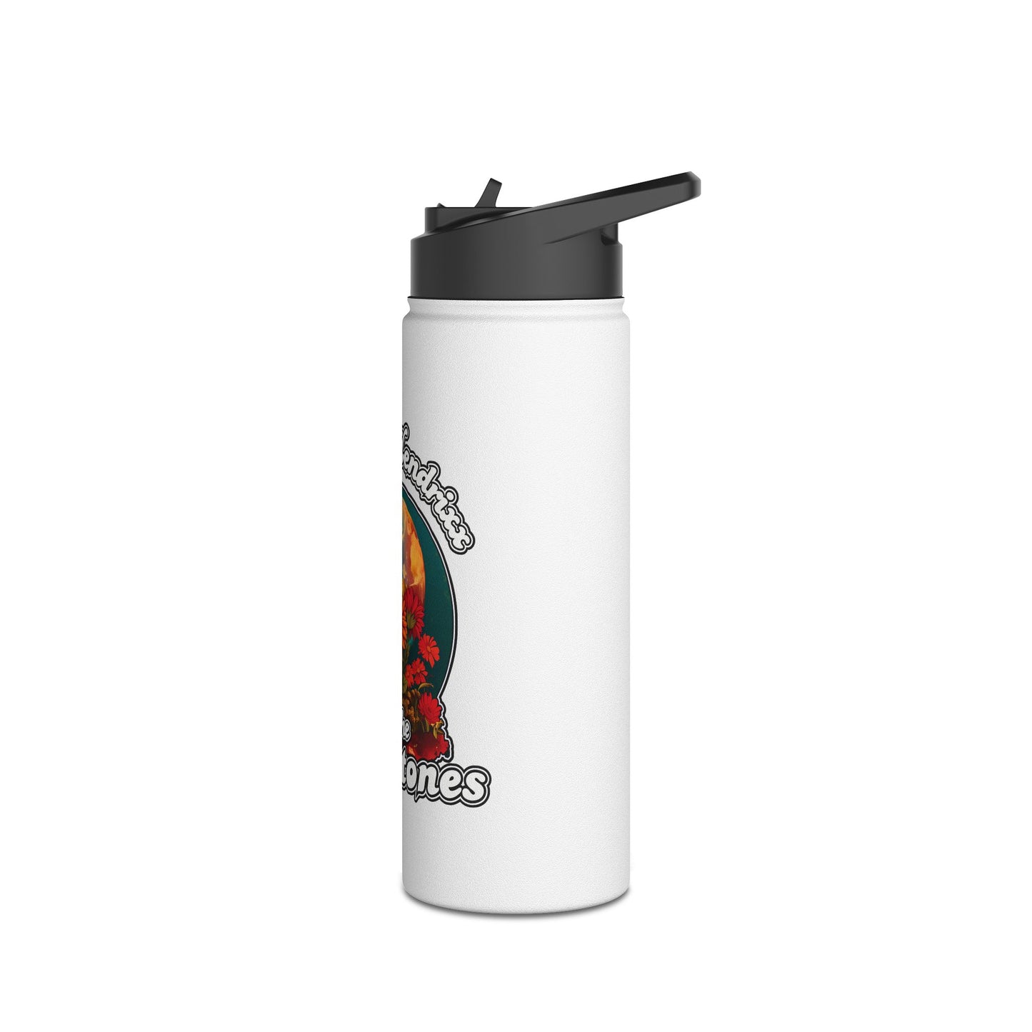 Earthtones Flower Logo - Stainless Steel Water Bottle