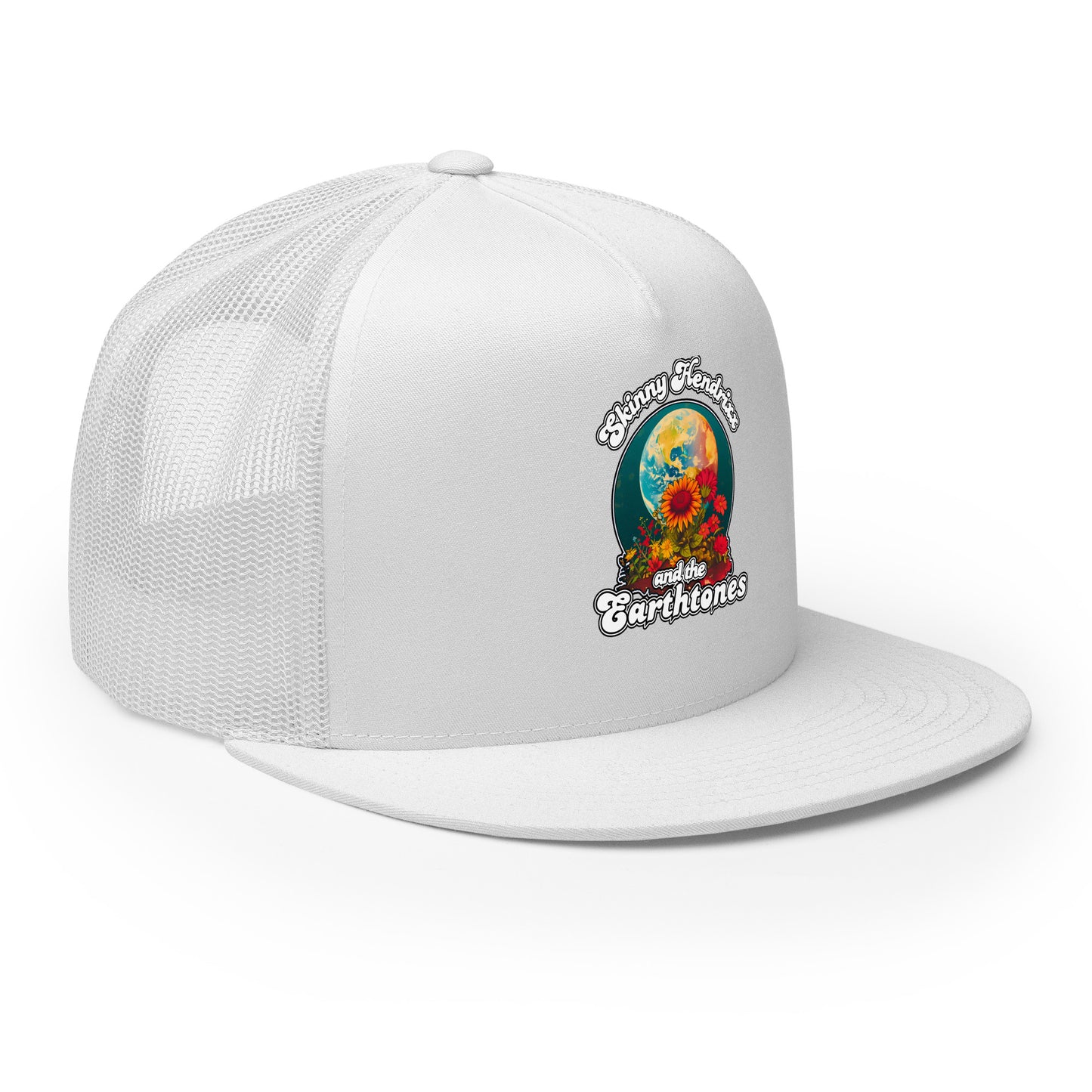 Earthtones Flower Logo - Flatbrim Trucker Cap