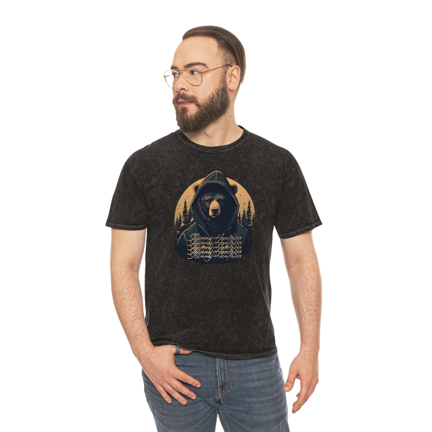 Cali Bear Style Mineral Wash T-Shirt