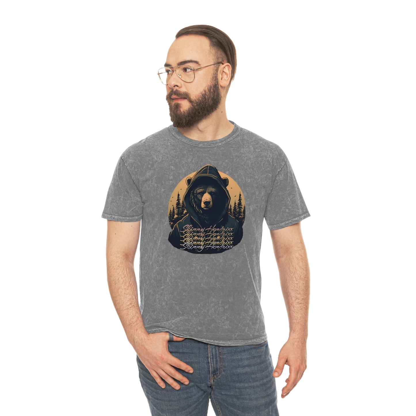 Cali Bear Style Mineral Wash T-Shirt