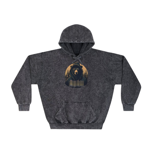 Cali Bear Style Mineral Wash Hoodie