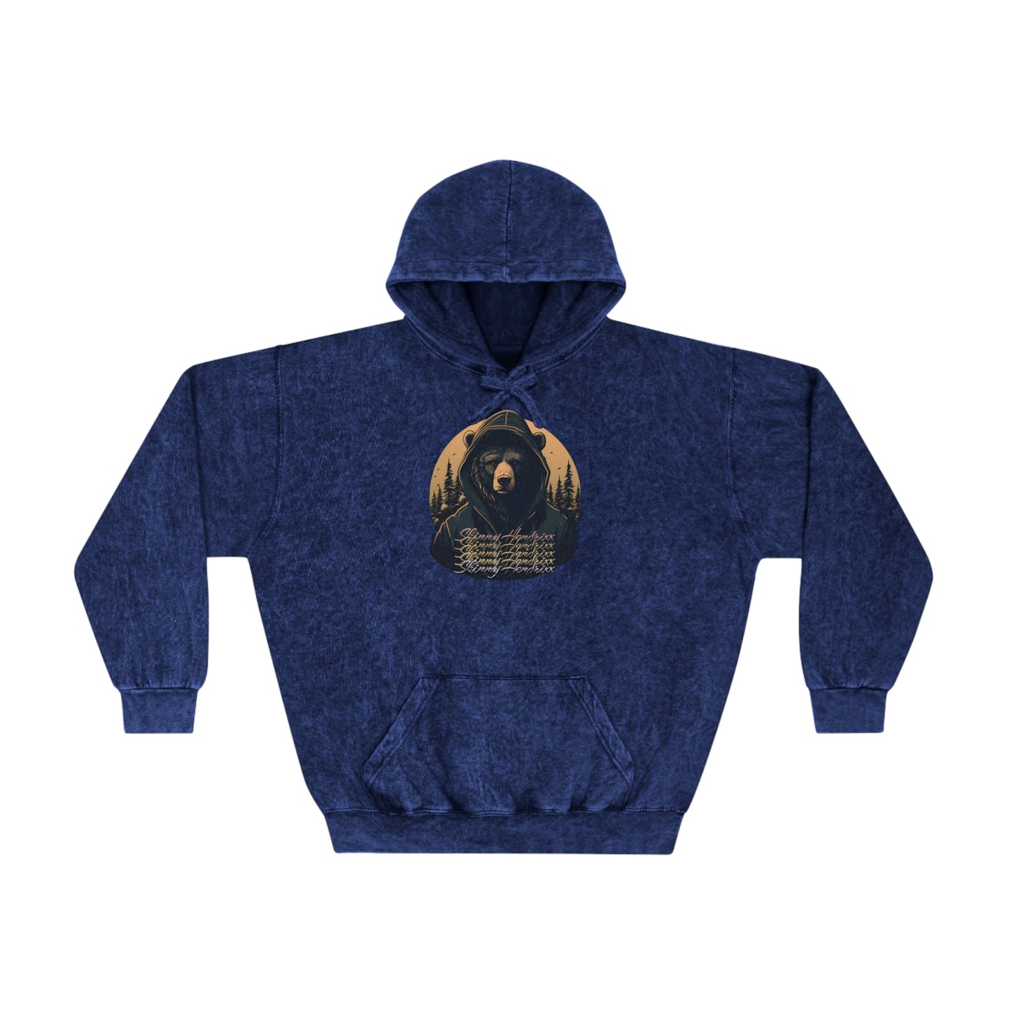 Cali Bear Style Mineral Wash Hoodie