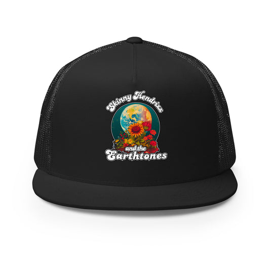 Earthtones Flower Logo - Flatbrim Trucker Cap