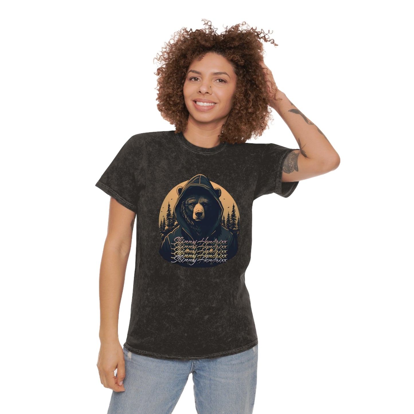 Cali Bear Style Mineral Wash T-Shirt